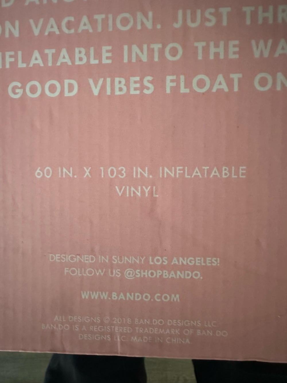 ban.do Vinyl Inflatable Pool Float - Picture 3 of 4